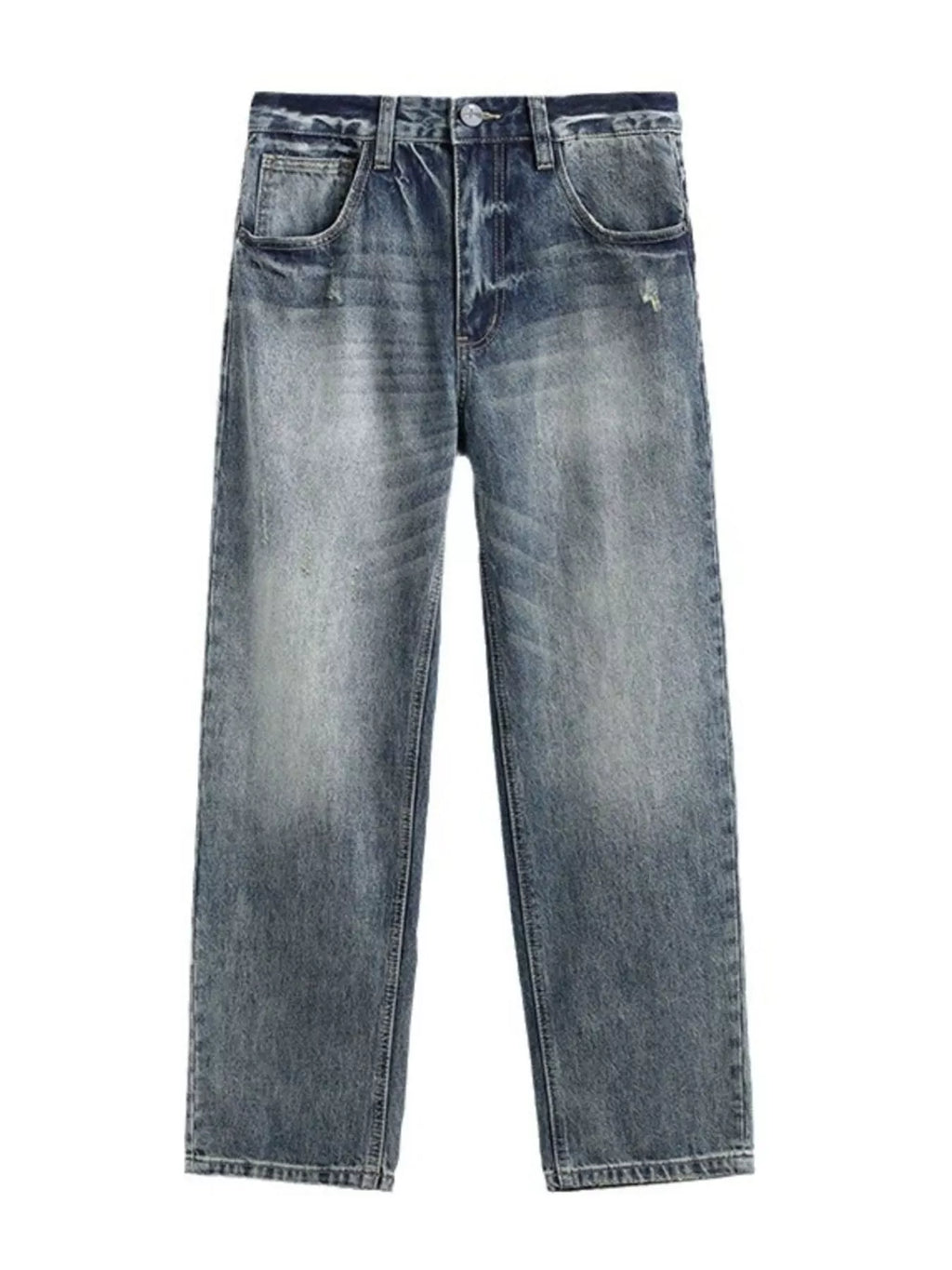 Men's Wash Wide Leg Relaxed Fit Jeans