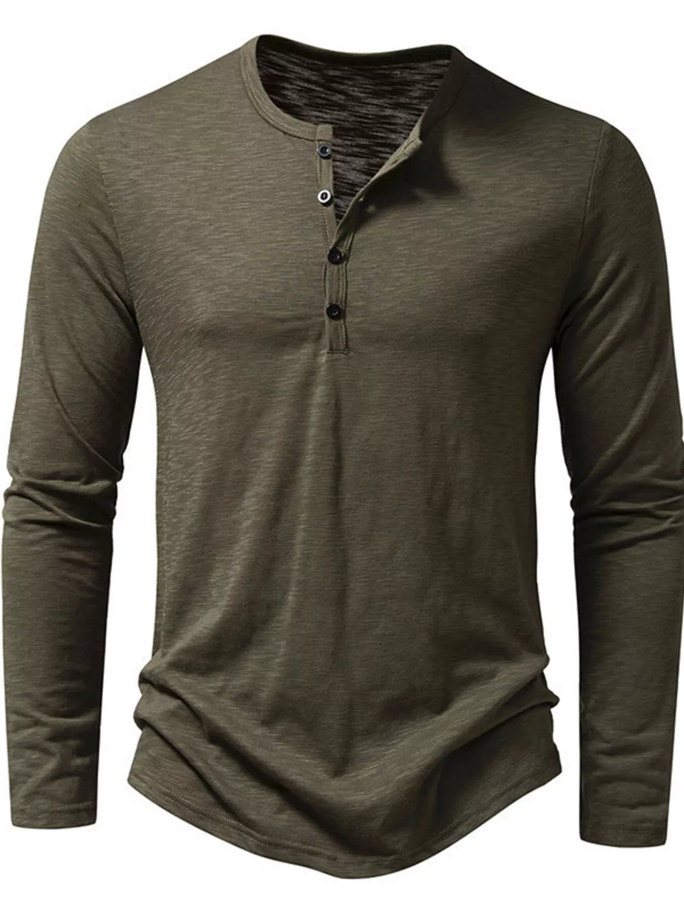 Men's Long Sleeve Henley T-Shirt
