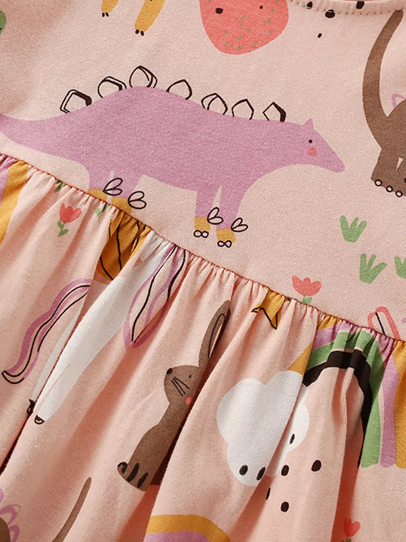 Children's Dinosaur & Rainbow Print Top and Pants Set