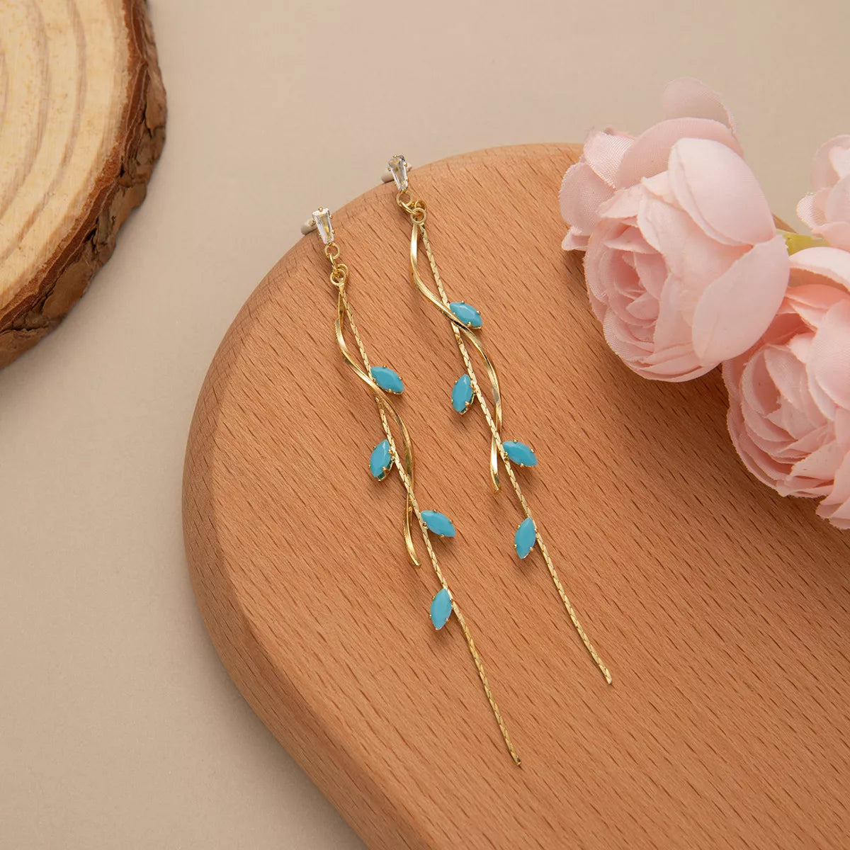18K Gold-Plated Chain Drop Earrings