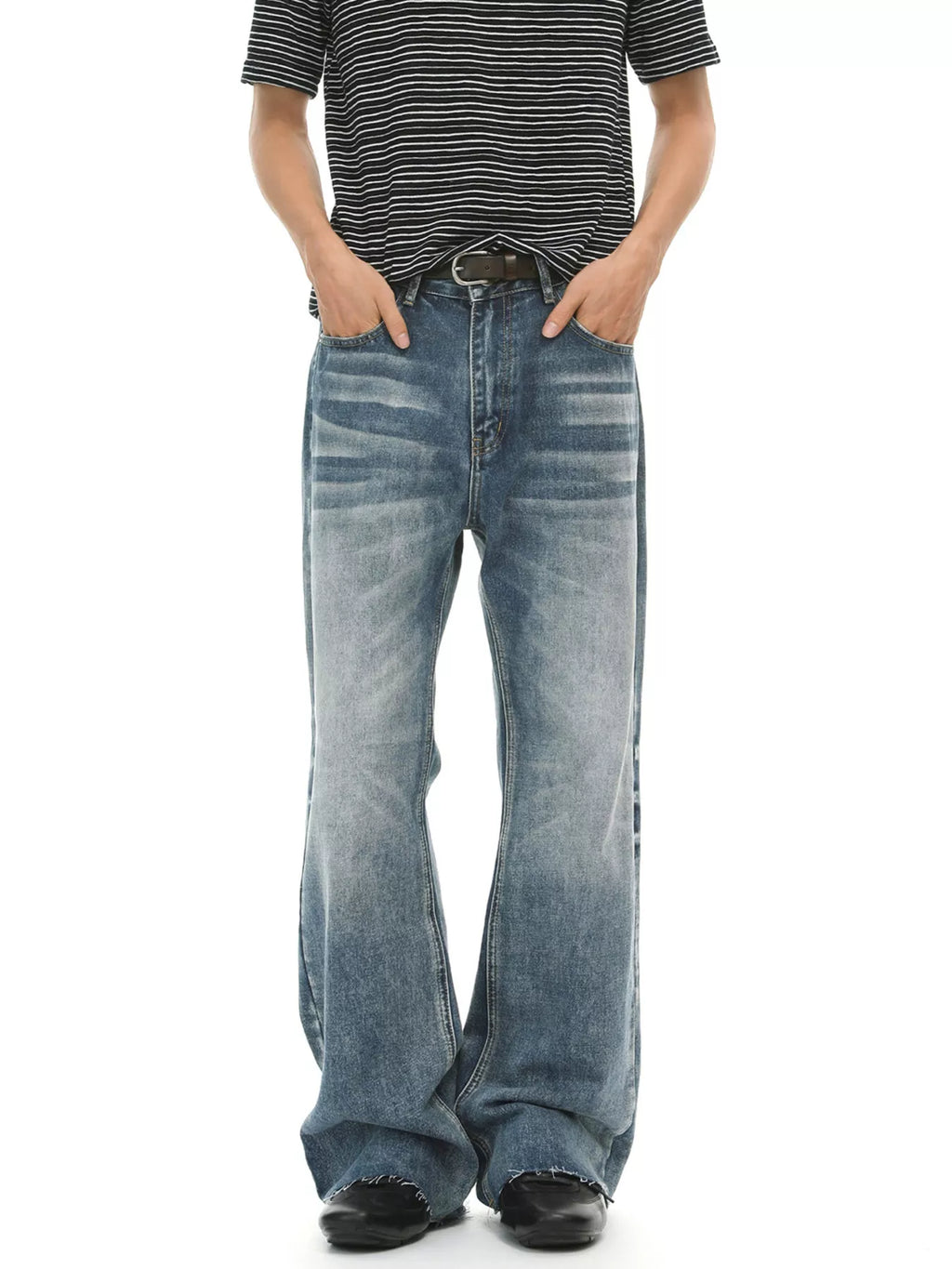 Men's Vintage Wash Flare Jeans
