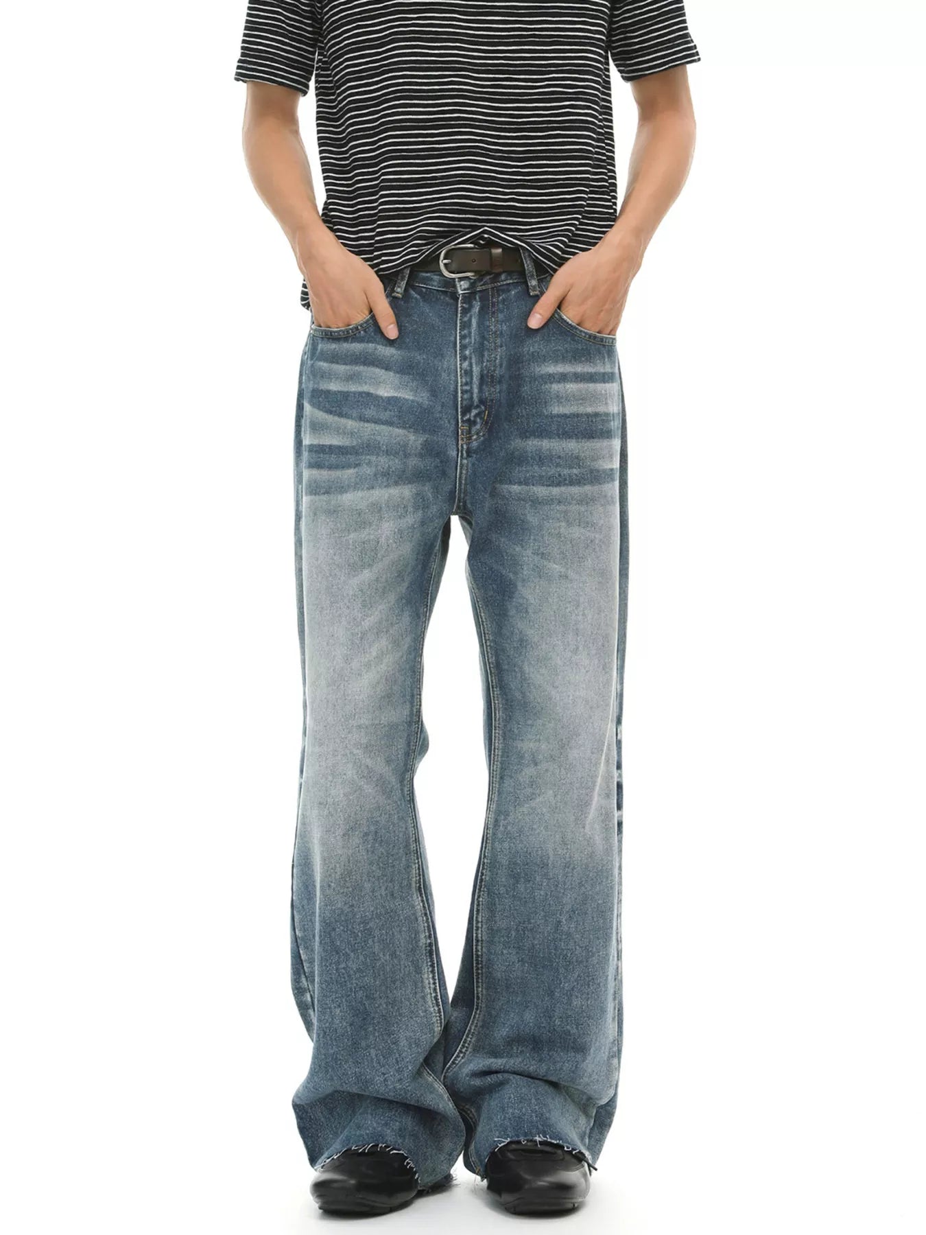 Men's Vintage Wash Flare Jeans