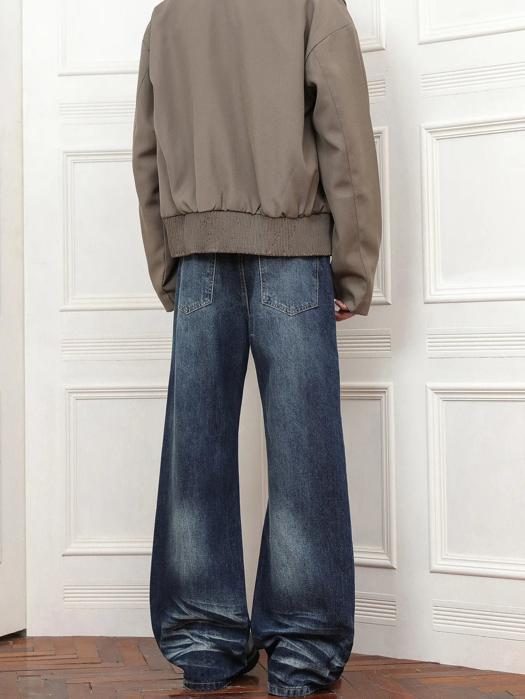 Men's Full Size Wash Loose Fit Jeans Plus Size
