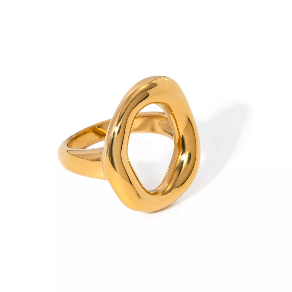 Modern Hollow Oval Ring