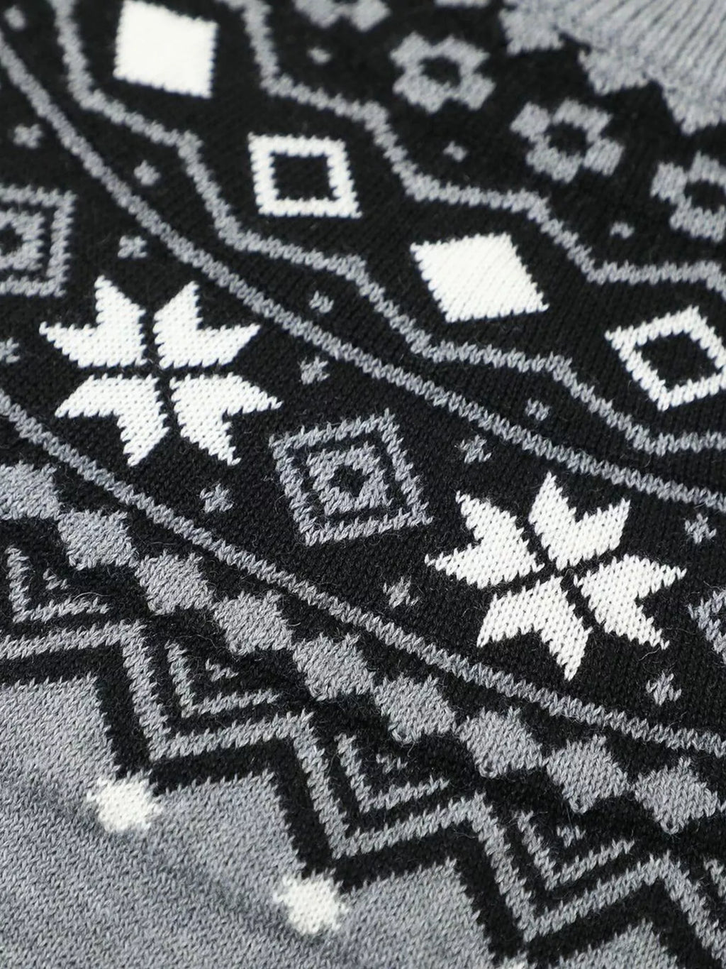 Men's Fair Isle Pattern Short Sleeve Sweater
