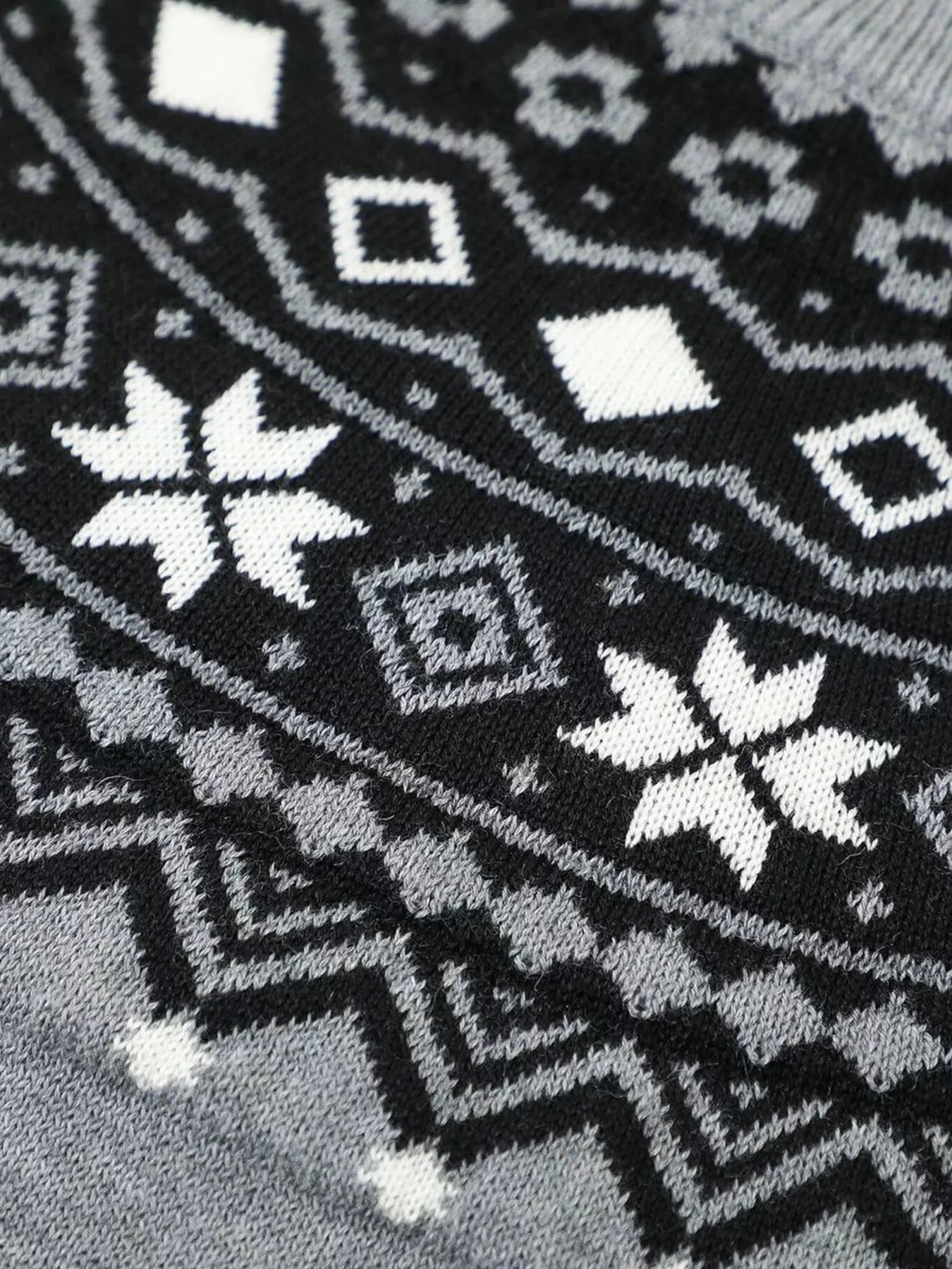 Men's Fair Isle Pattern Short Sleeve Sweater