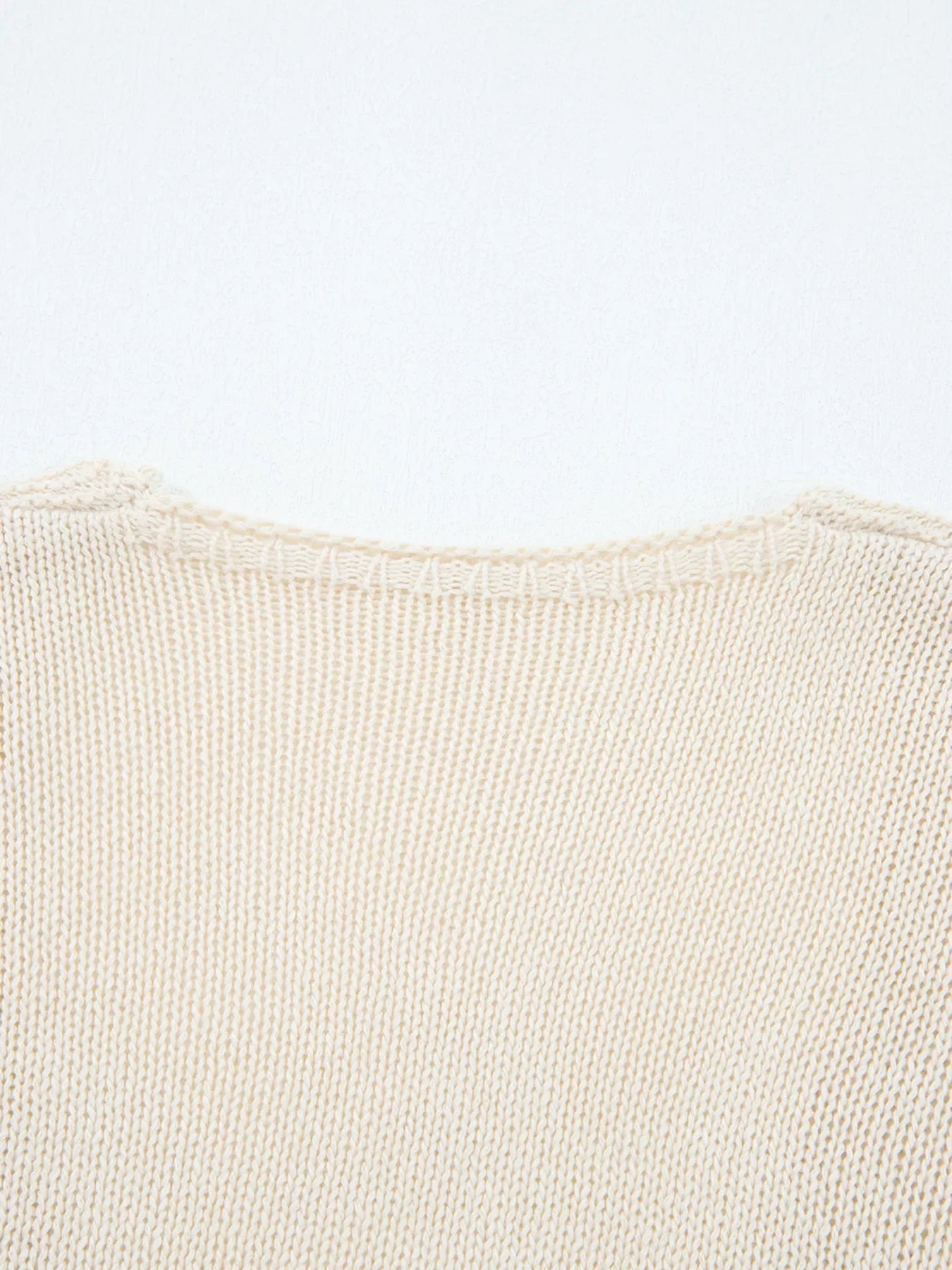 Hollowed Knit Open Front Cardigan