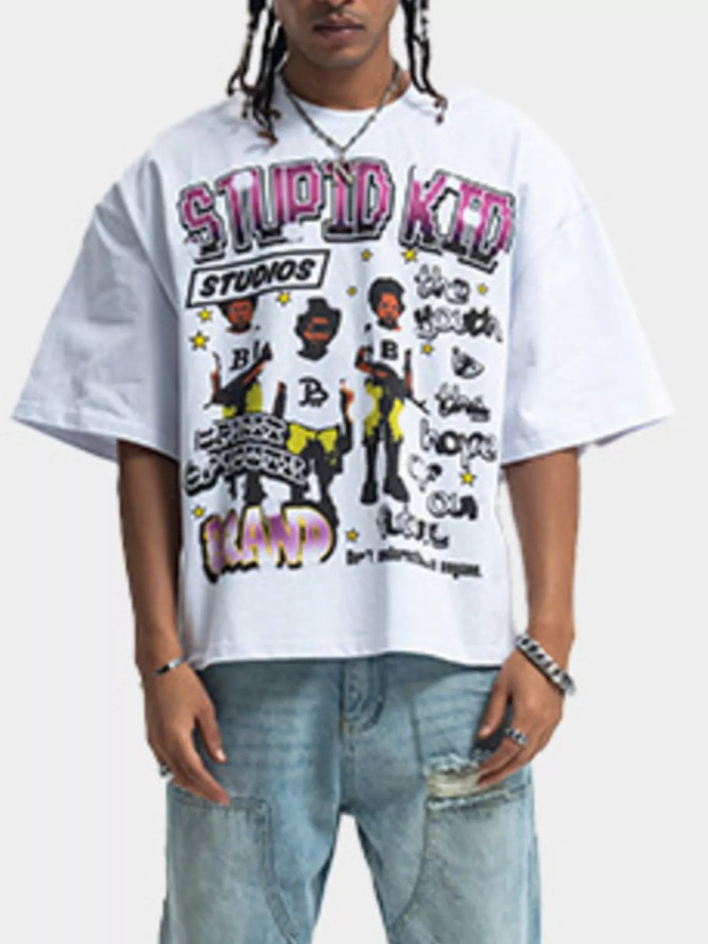 Men's Graphic Round Neck Short Sleeve T-Shirt