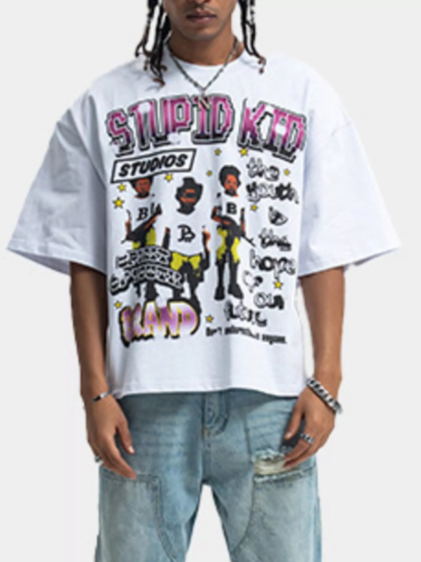 Men's Graphic Round Neck Short Sleeve T-Shirt