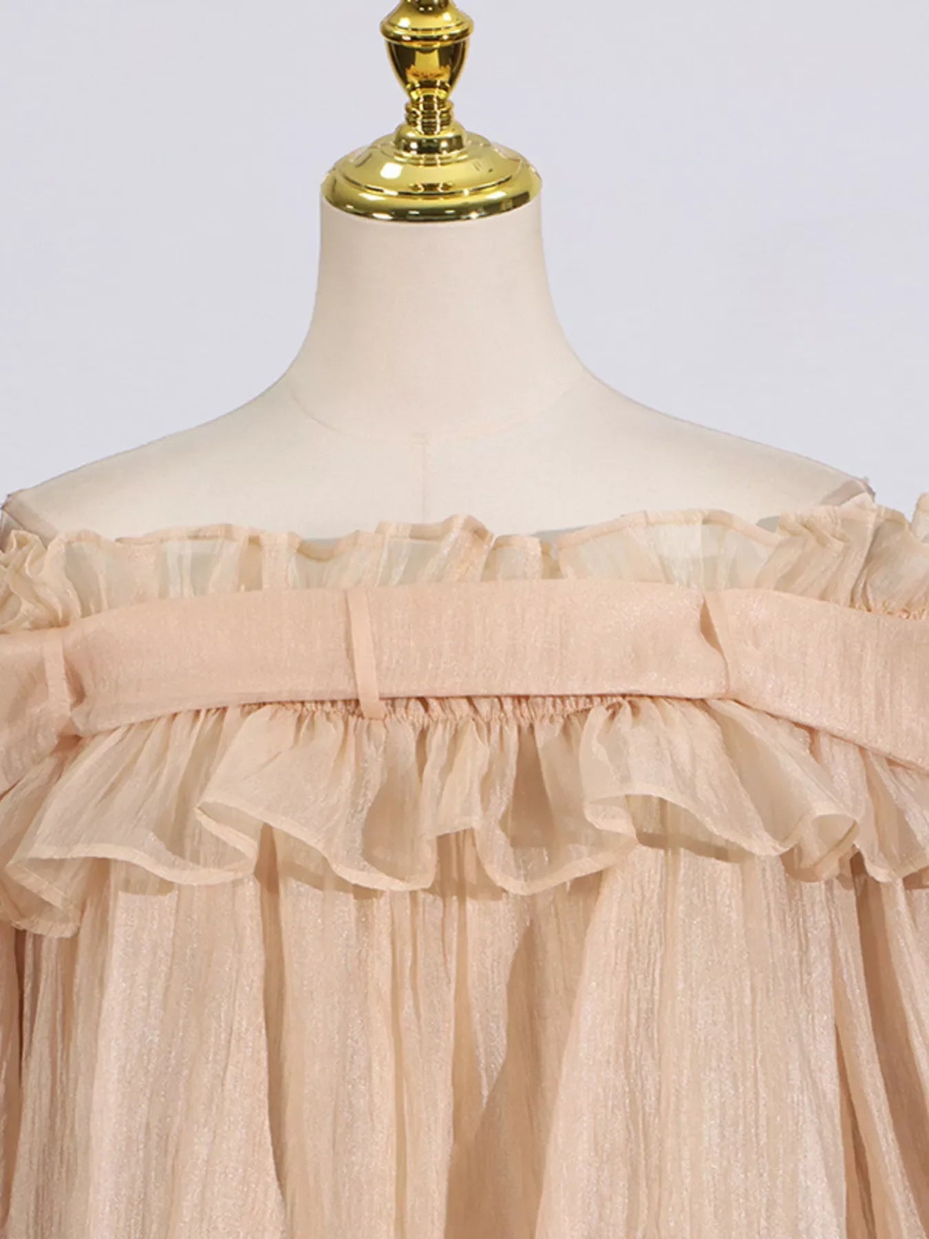 Ruffle Off-Shoulder Flounce Sleeve Blouse