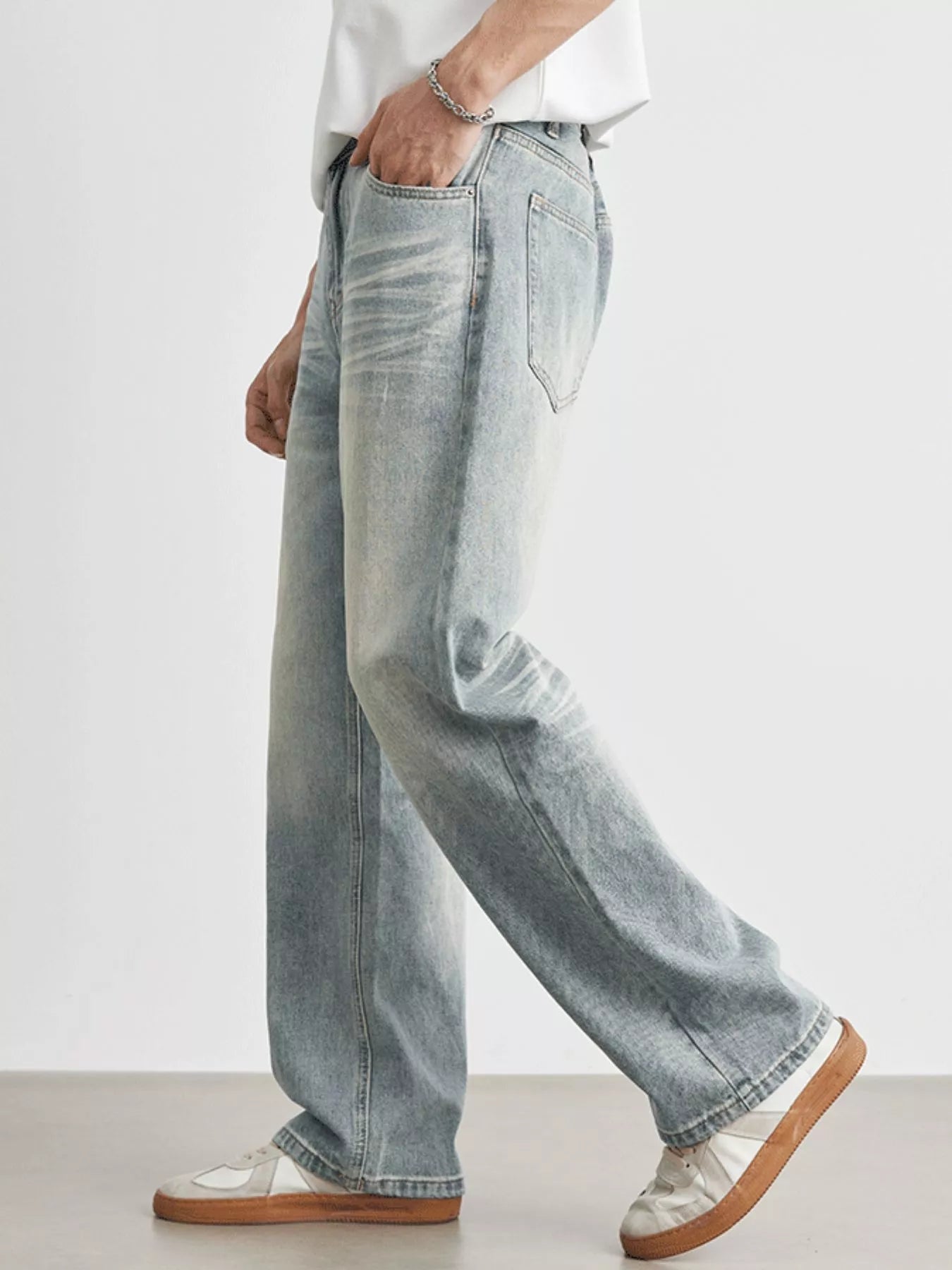 Men's Wash Loose Fit Jeans