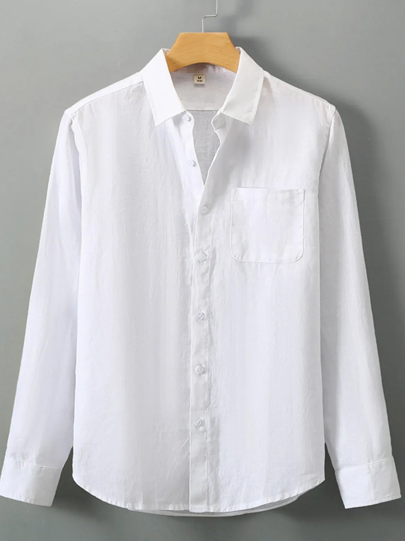 Men's Plus Size Long Sleeve Button-Up Shirt