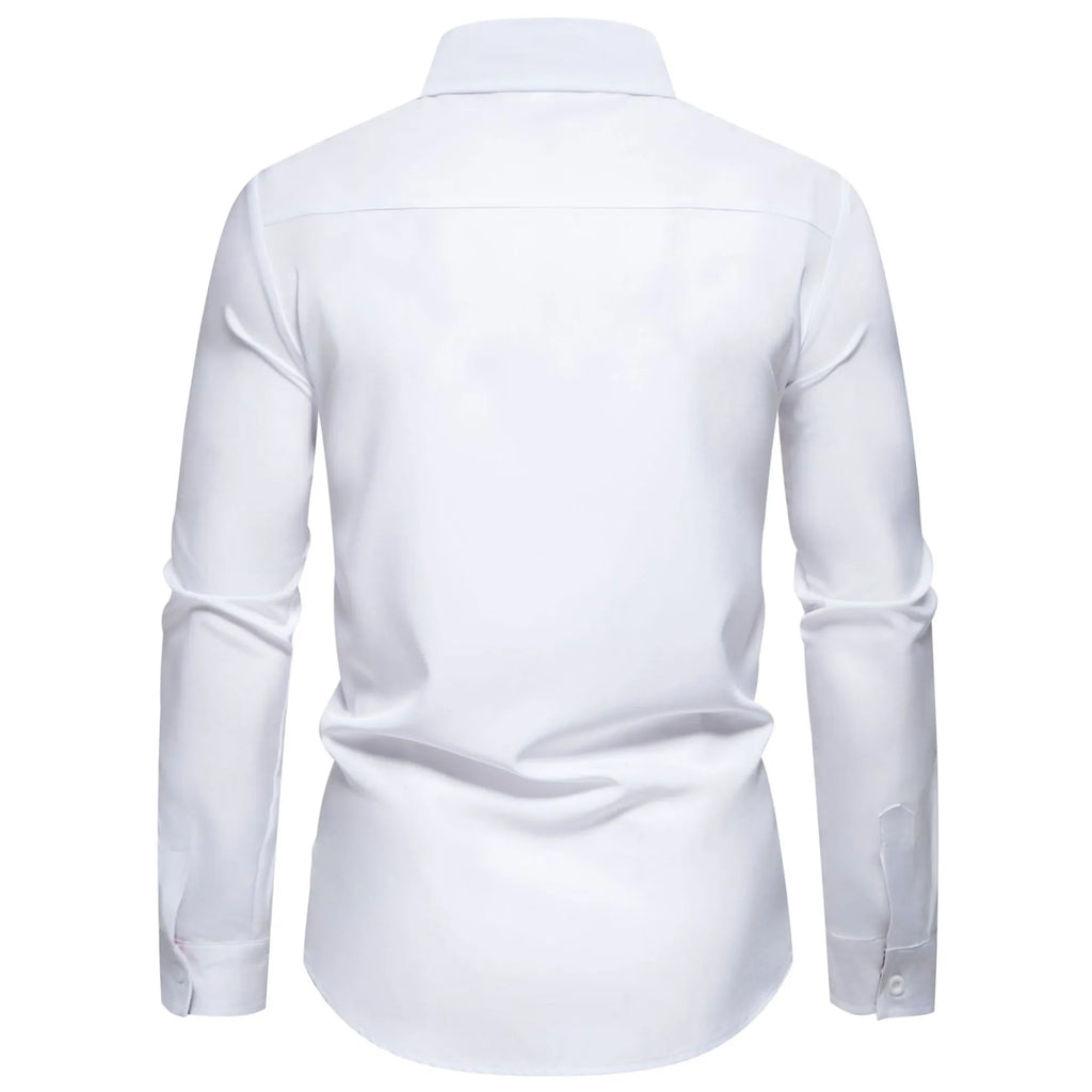 Men's Casual Button-Down Shirt with Cuff Detail