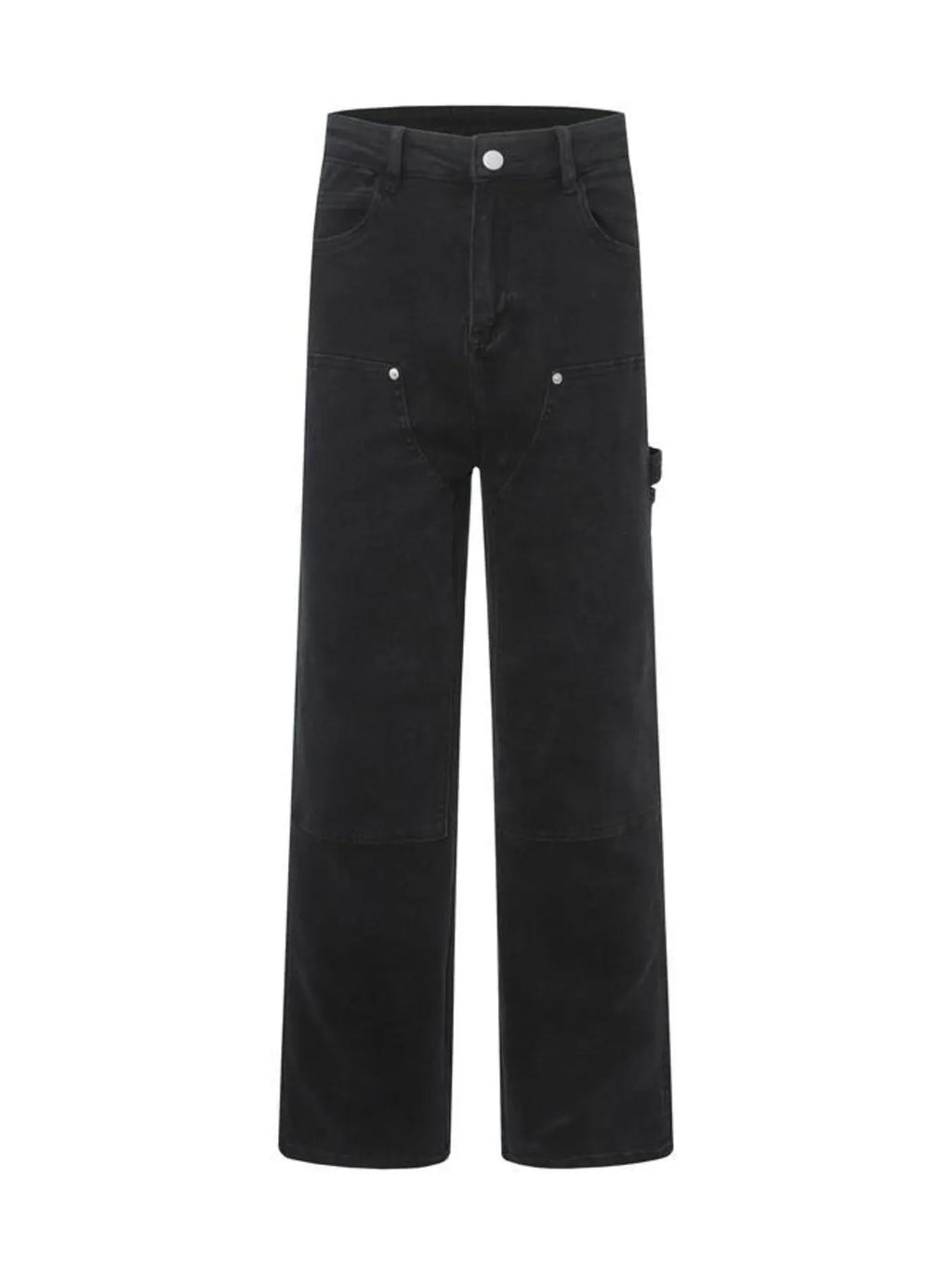 Men's High Waist Straight Leg Cargo Jeans
