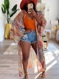 Bohemian Print Flowy Cardigan