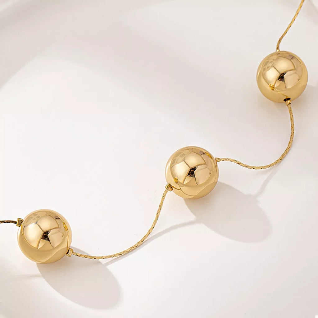 Golden Sphere Statement Necklace