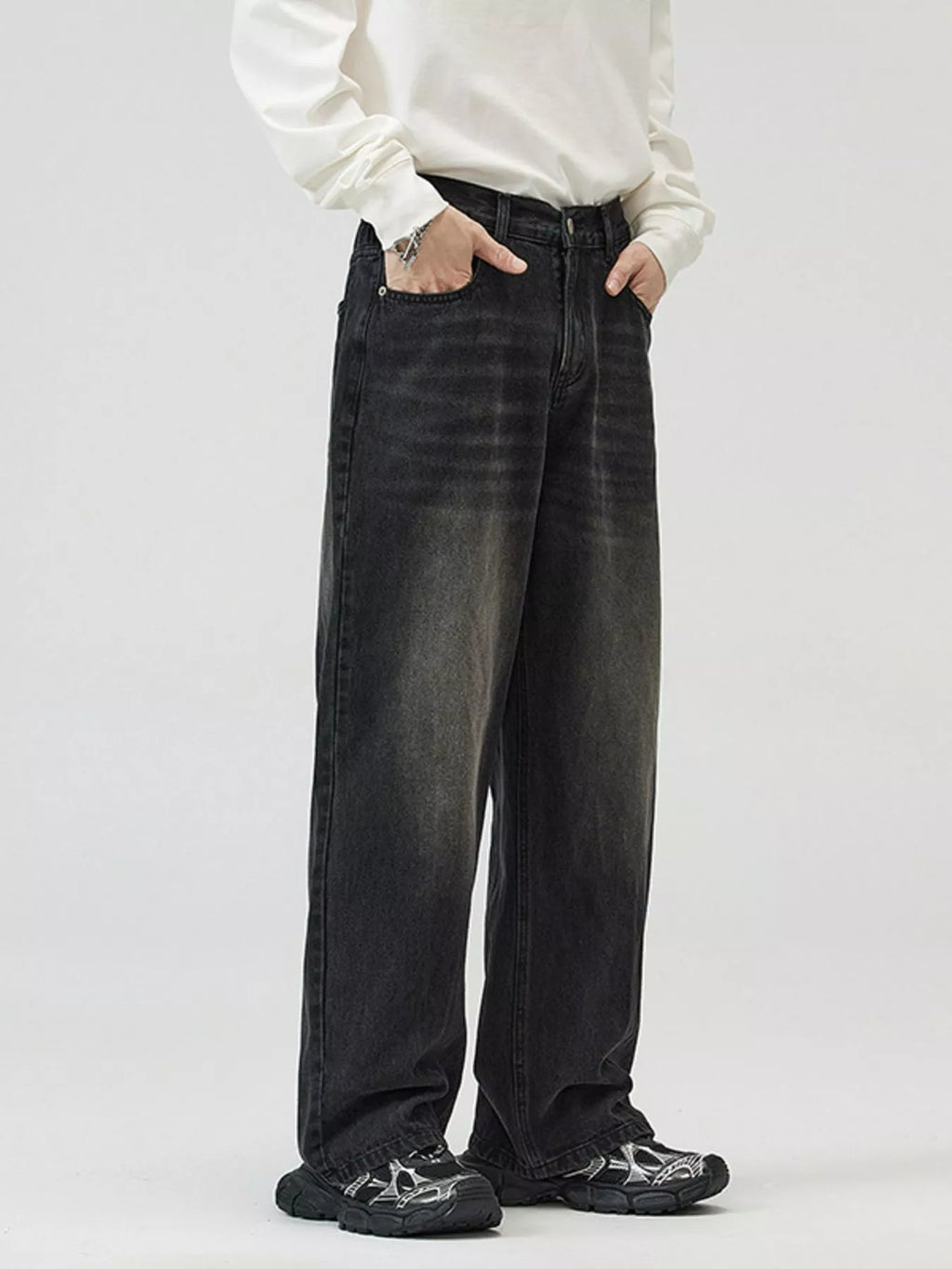 Men's Full Size Wide-Leg Jeans Plus Size