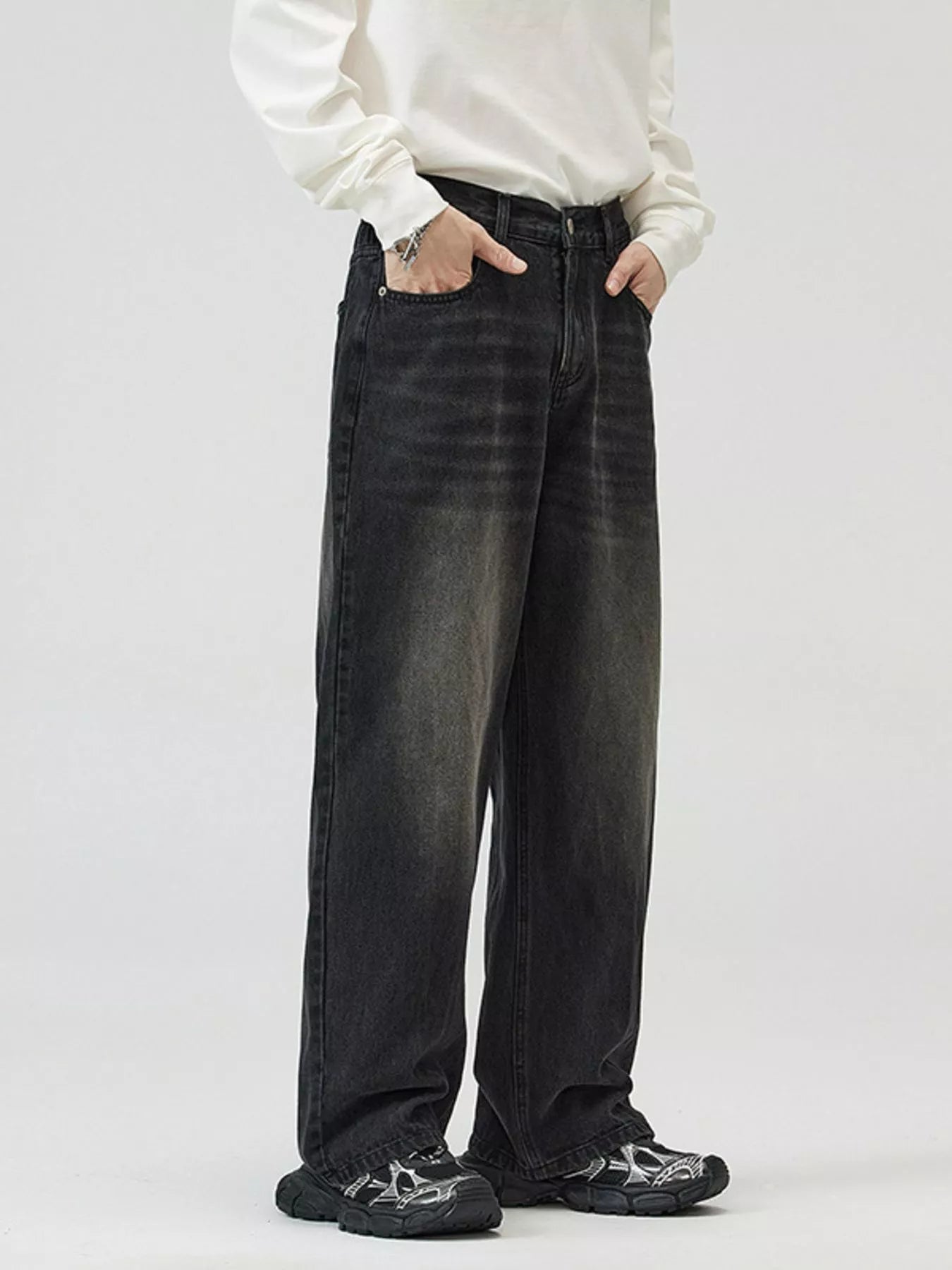 Men's Full Size Wide-Leg Jeans Plus Size