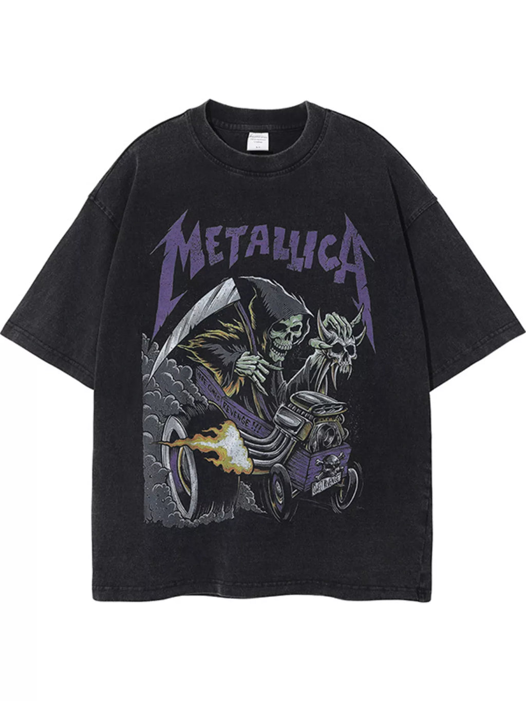 Men's Graphic Round Neck Vintage Wash T-Shirt