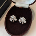 Pearl Cluster Stud Earrings