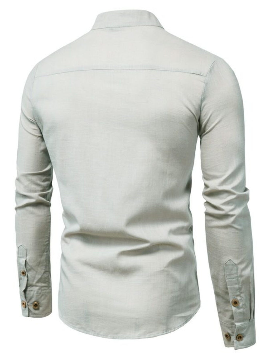 Men's Plus Size Button Detail Long Sleeve Shirt