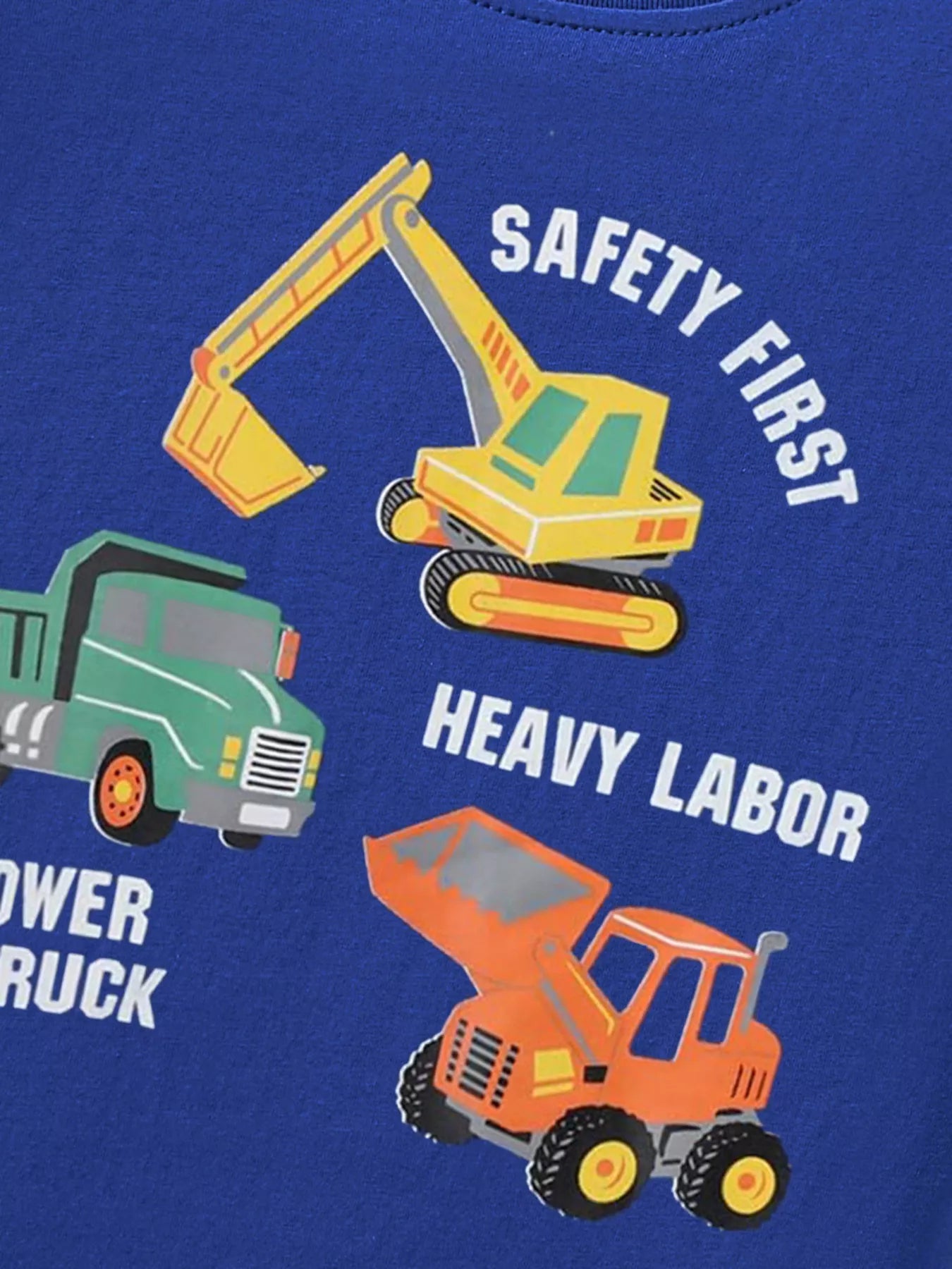 Children's Construction Truck Graphic T-Shirt