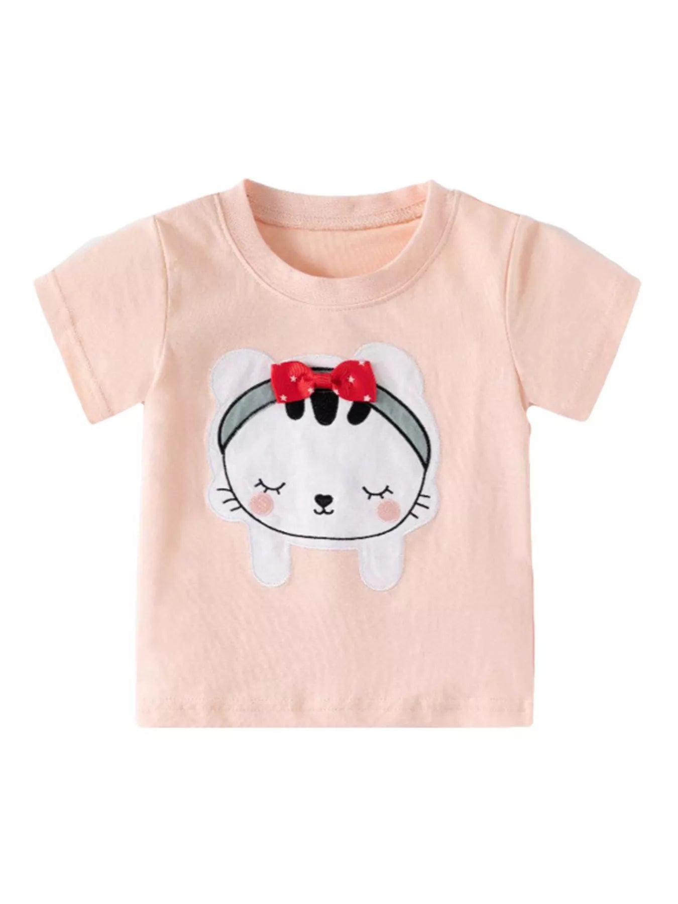Children's Cartoon Cat Short Sleeve T-Shirt