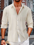 Men's Full Size Button Up Long Sleeve Shirt Plus Size