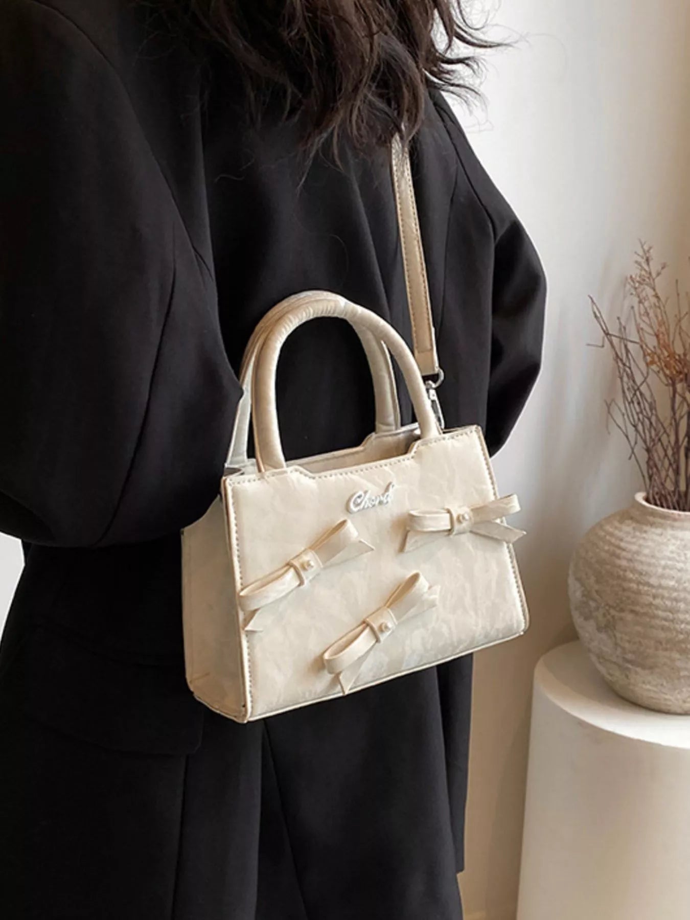 Bow Decor Crossbody Bag