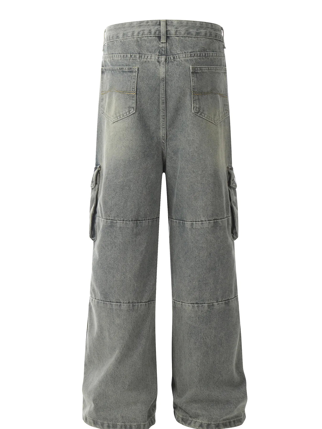 Men's Vintage Washed Cargo Denim Jeans
