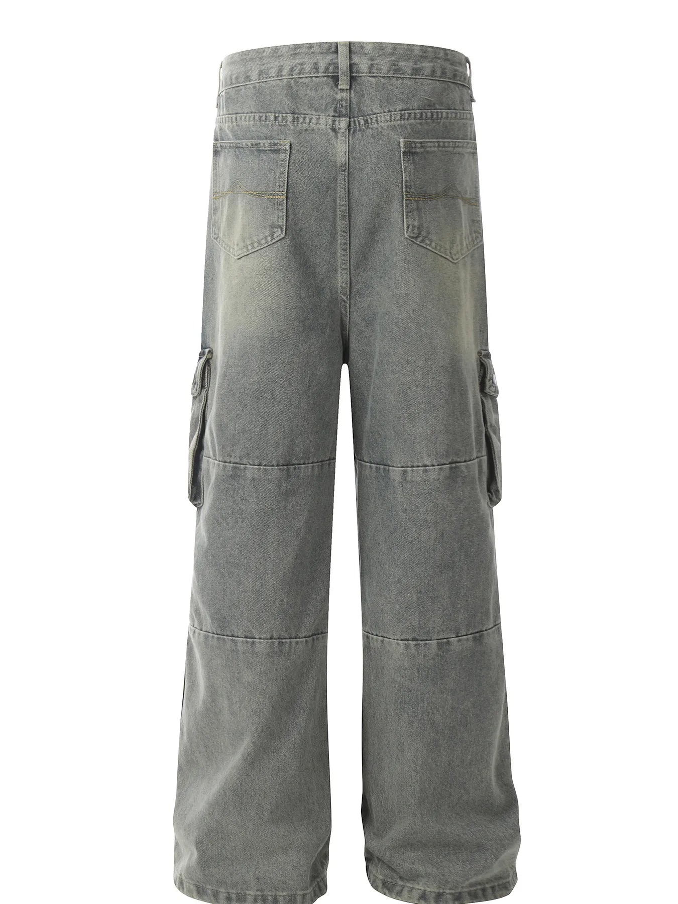 Men's Vintage Washed Cargo Denim Jeans