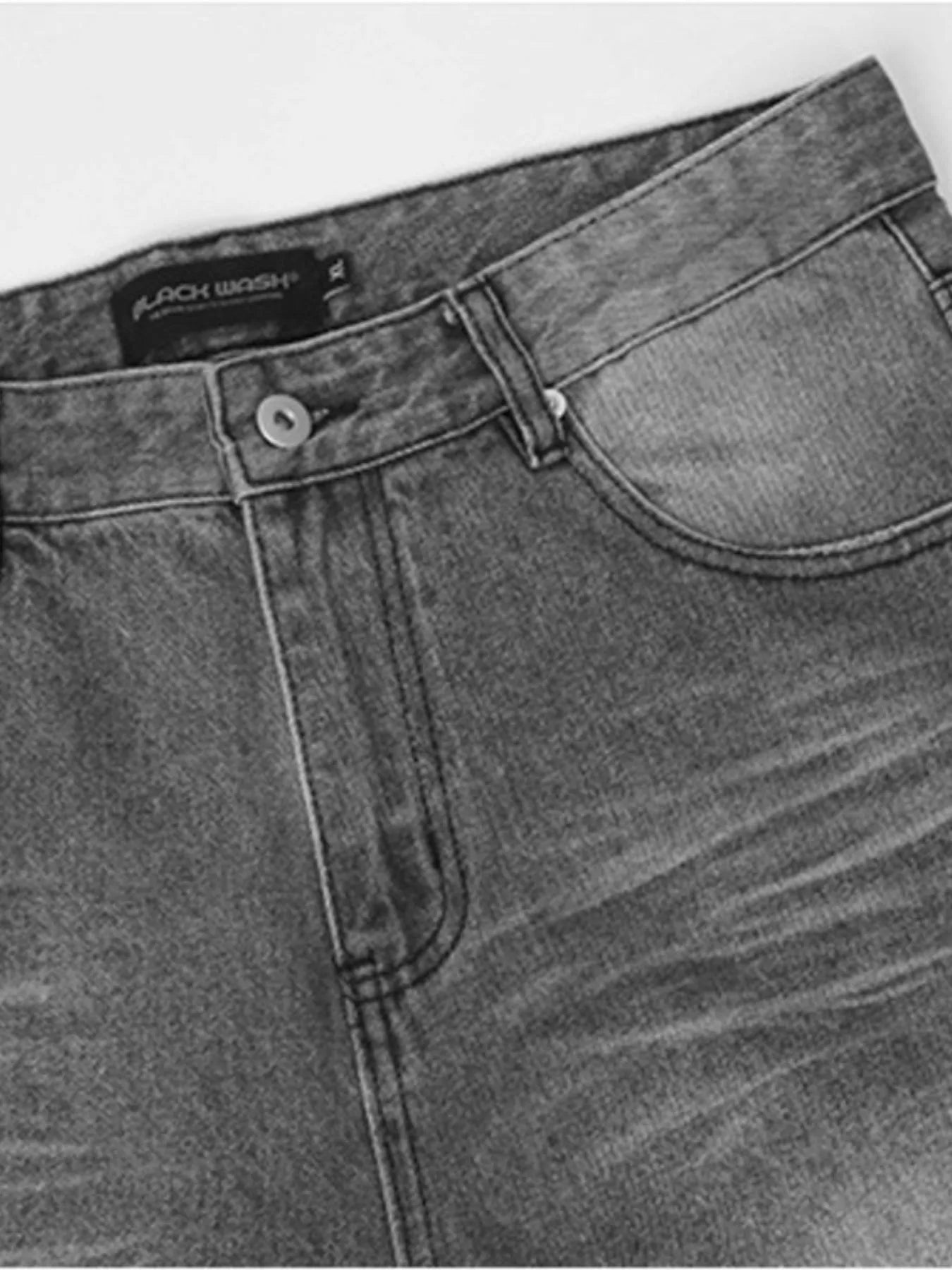 Men's Washed Distressed Relaxed Fit Jeans
