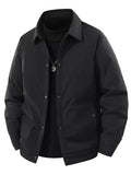 Men's Plus Size Snap Down Long Sleeve Jacket