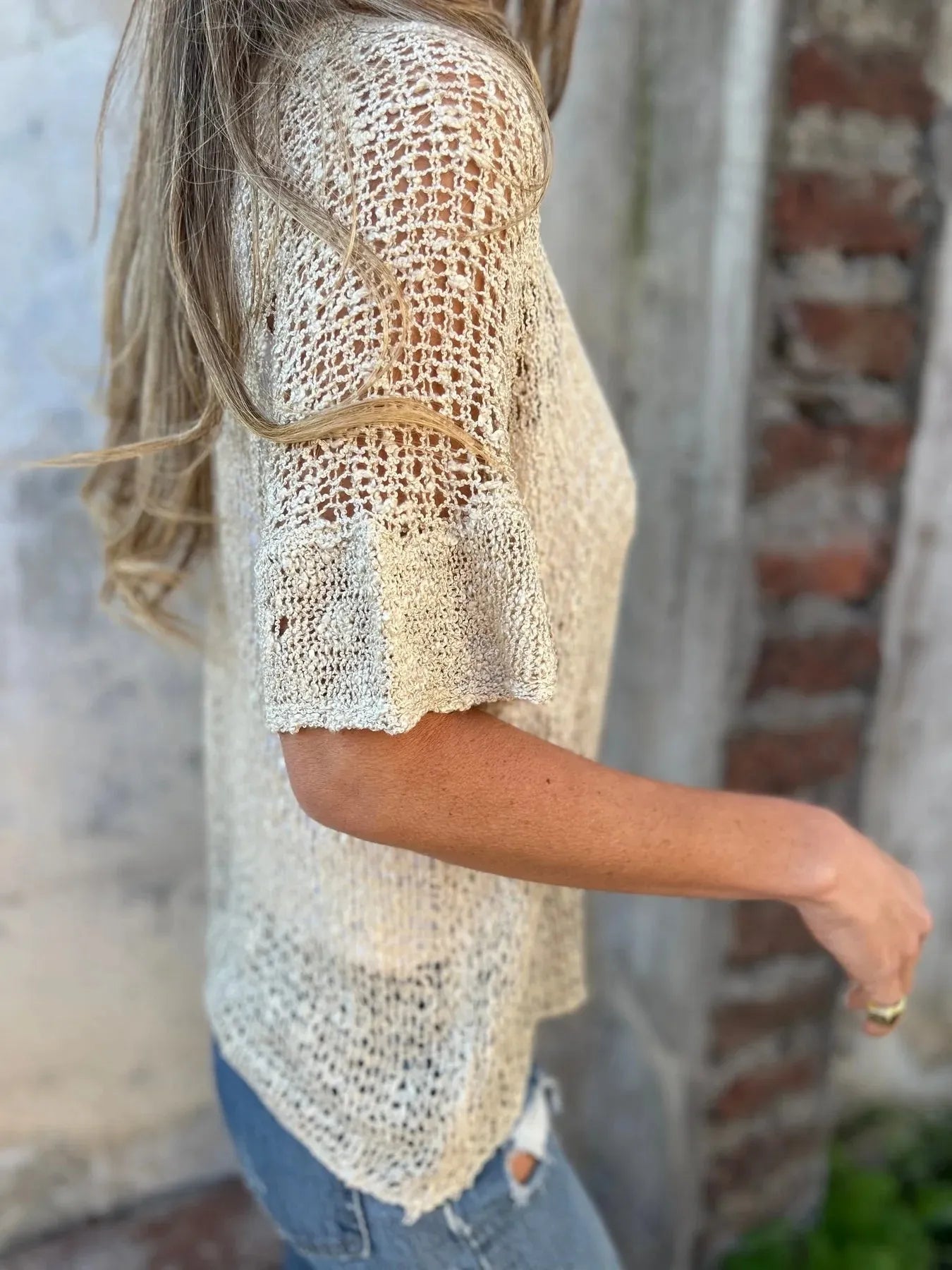 Full Size One Button Half Sleeve Cardigan Plus Size
