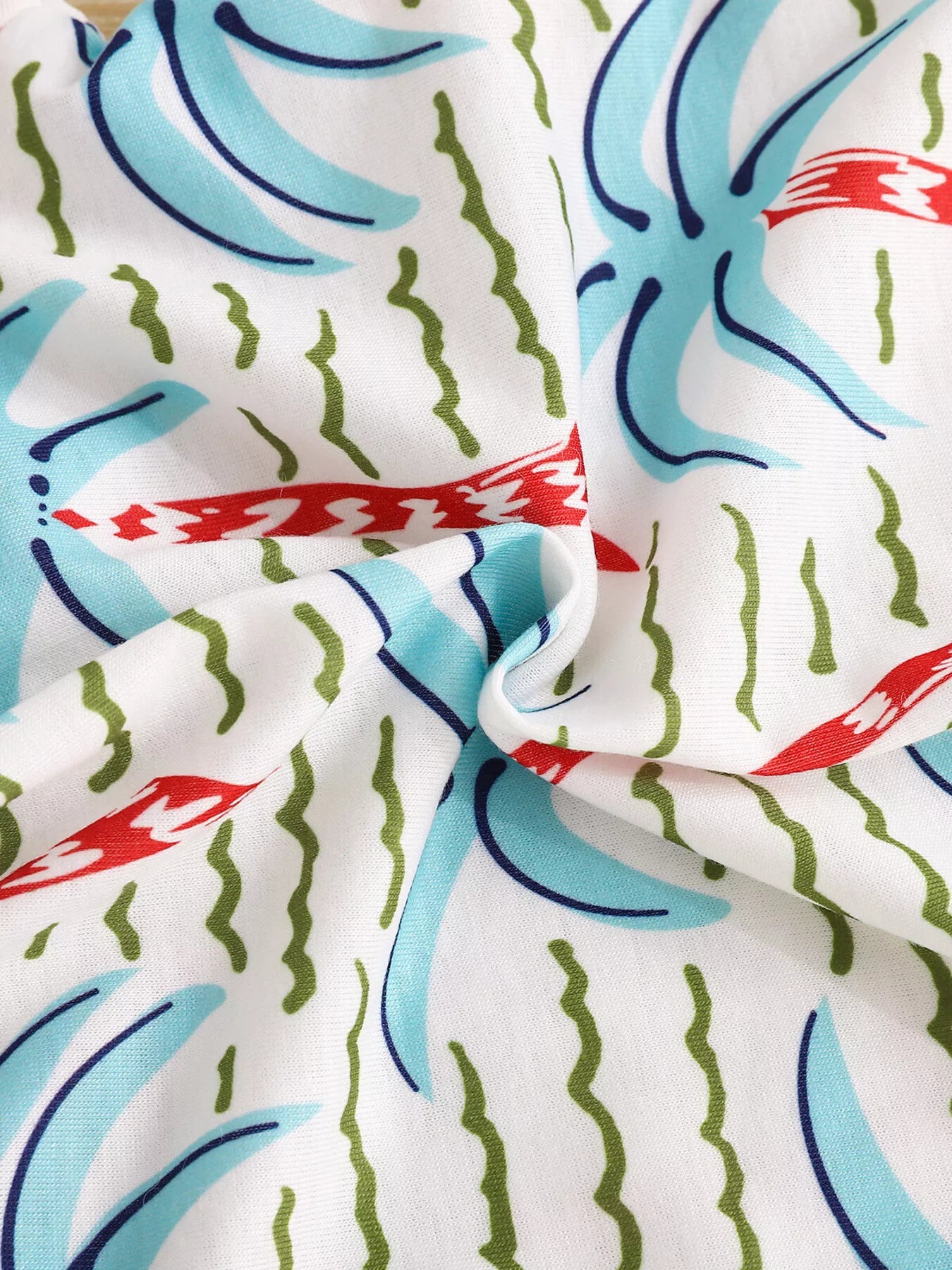Children's Palm Tree Print T-Shirt and Shorts Set