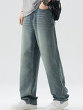 Men's Washed Wide Leg Relaxed Fit Jeans