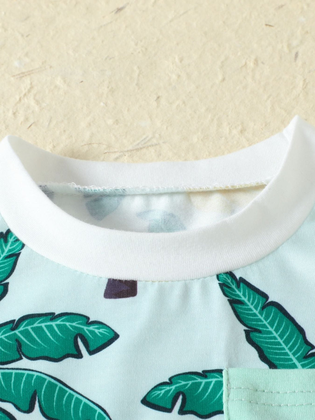 Children's Tropical Banana Print Casual Tee and Shorts Set
