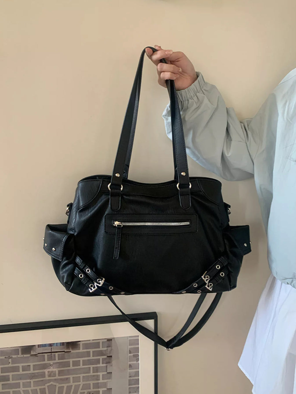 Rivet Decor Crossbody Bag