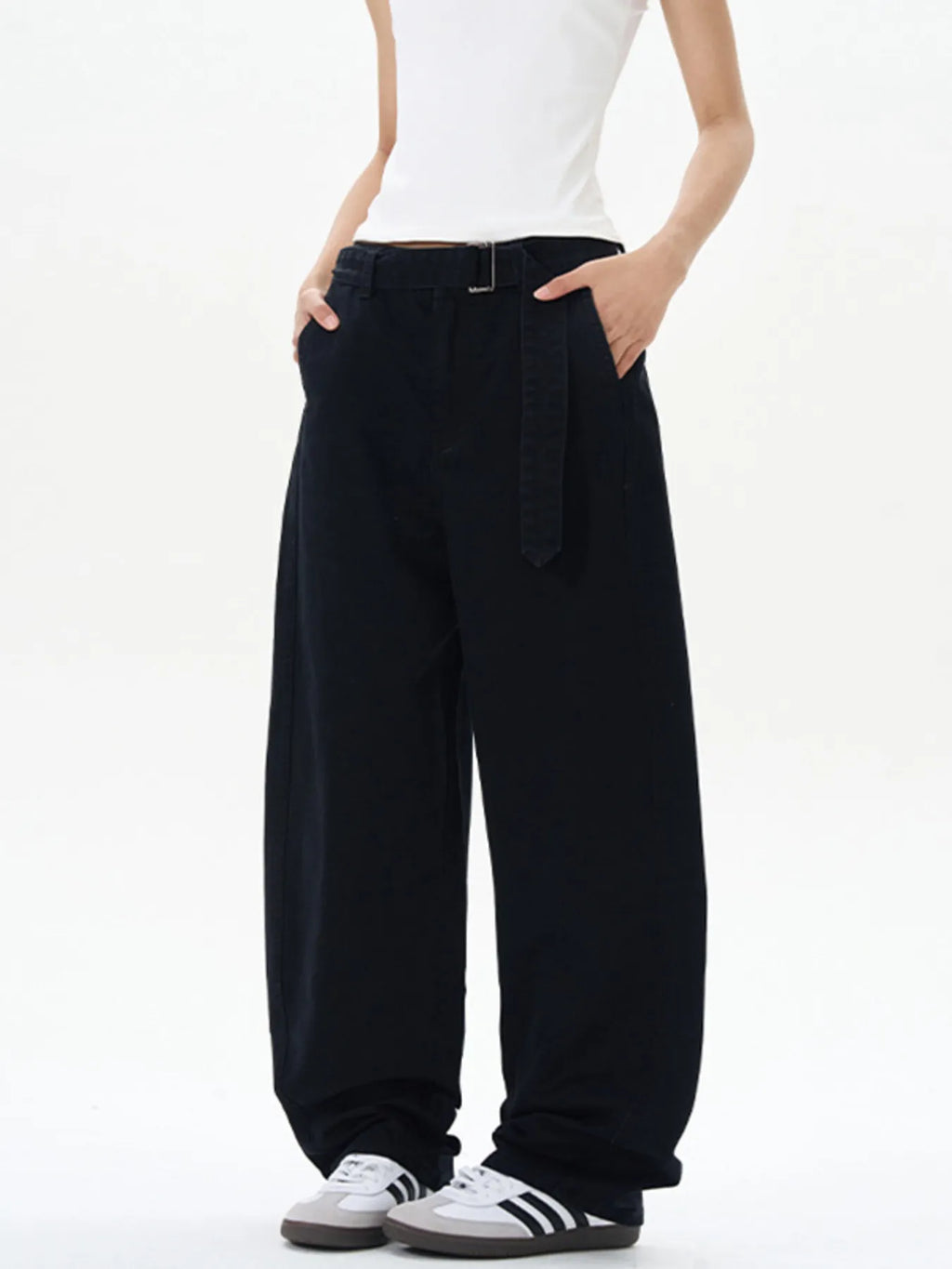 Men's Full Size Washed Wide Leg Cargo Pants Plus Size