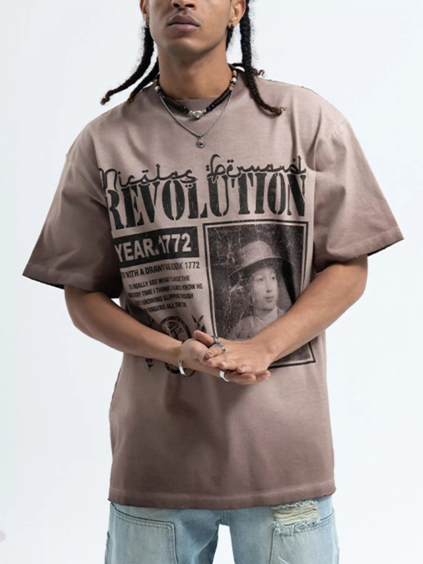 Men's Letter Graphic Oversized T-Shirt