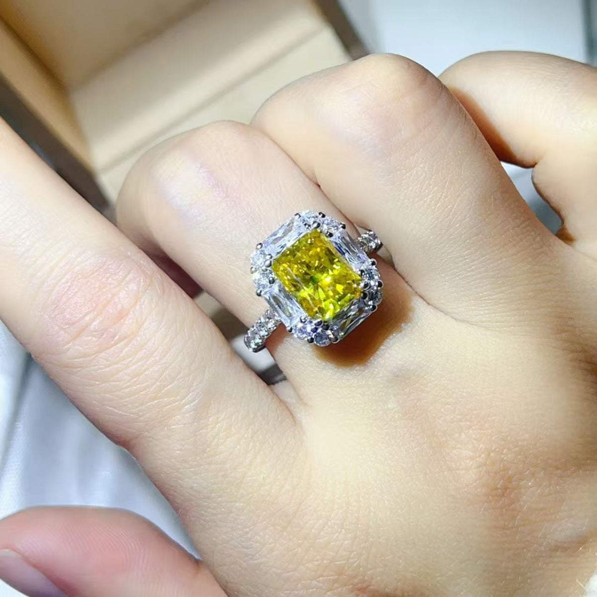 3 Carat Moissanite 925 Sterling Silver Ring