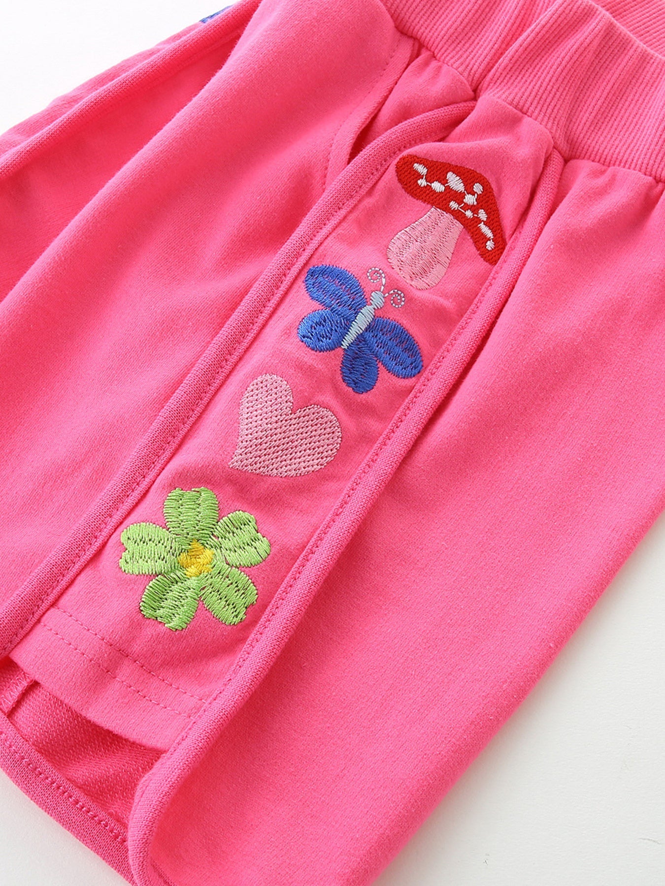 Children's Apple Embroidered T-Shirt & Shorts Set