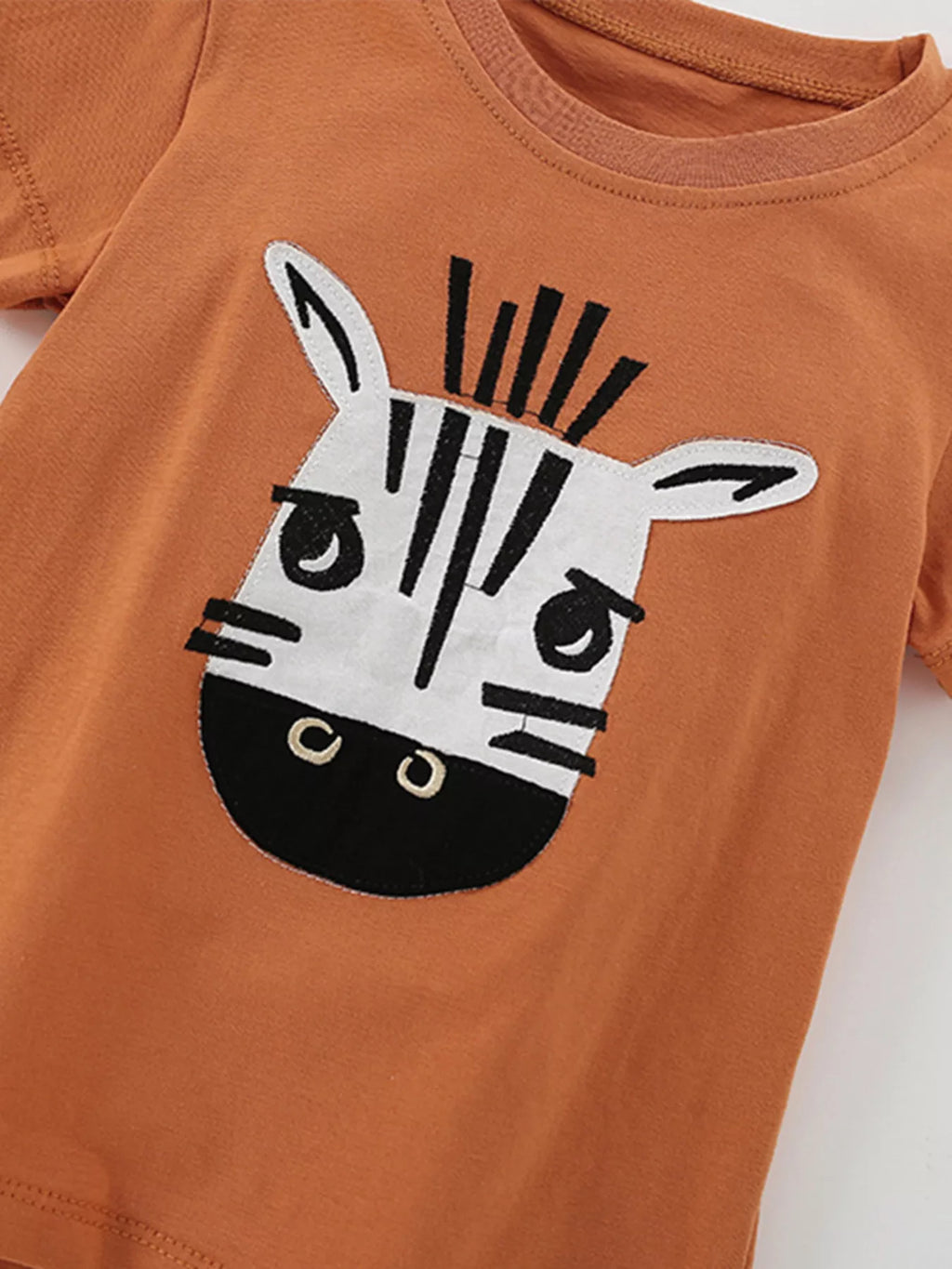 Children's Zebra Face Tee and Shorts Set