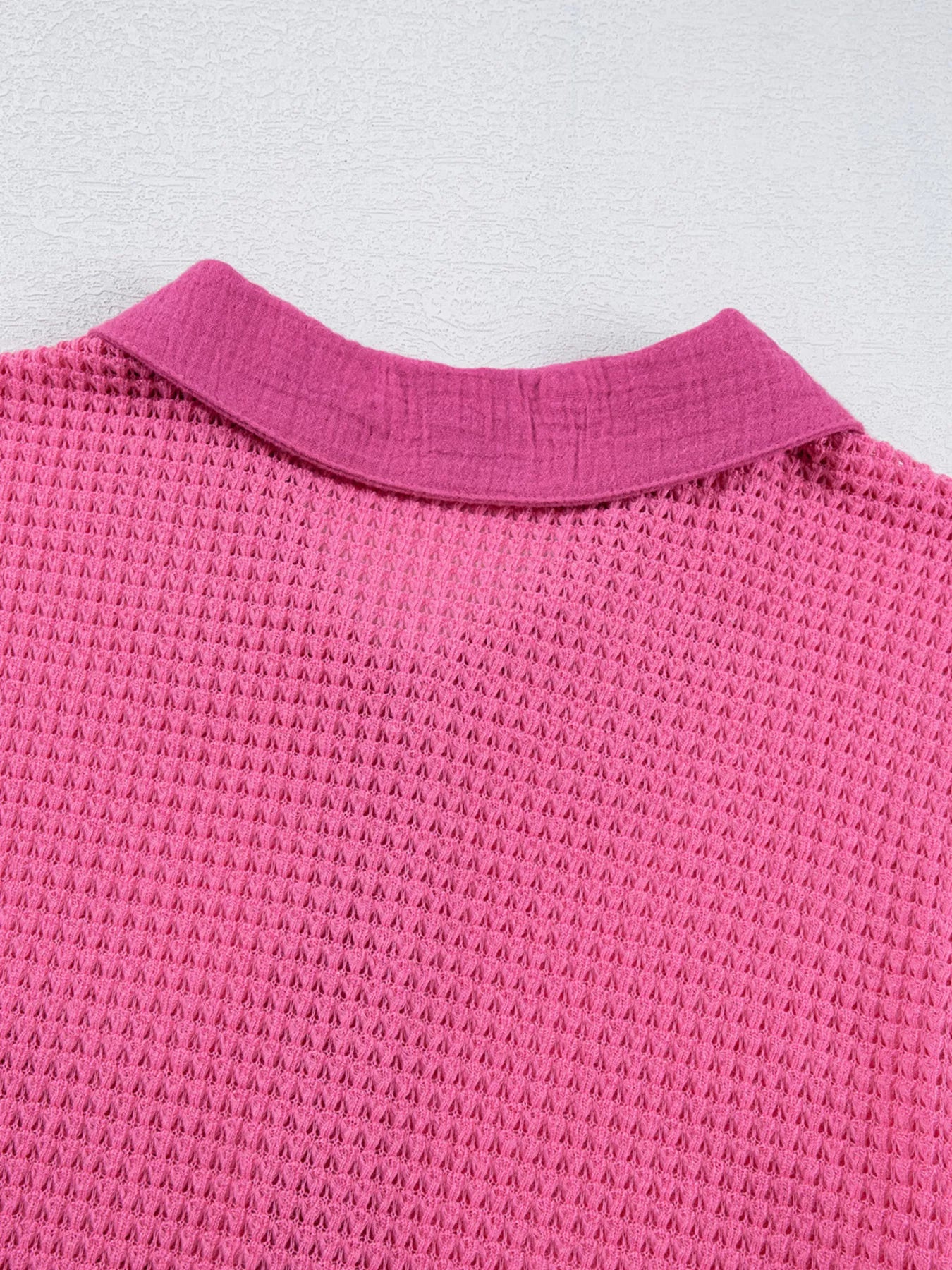 Gauze Waffle Button Down Short Sleeve Shirt