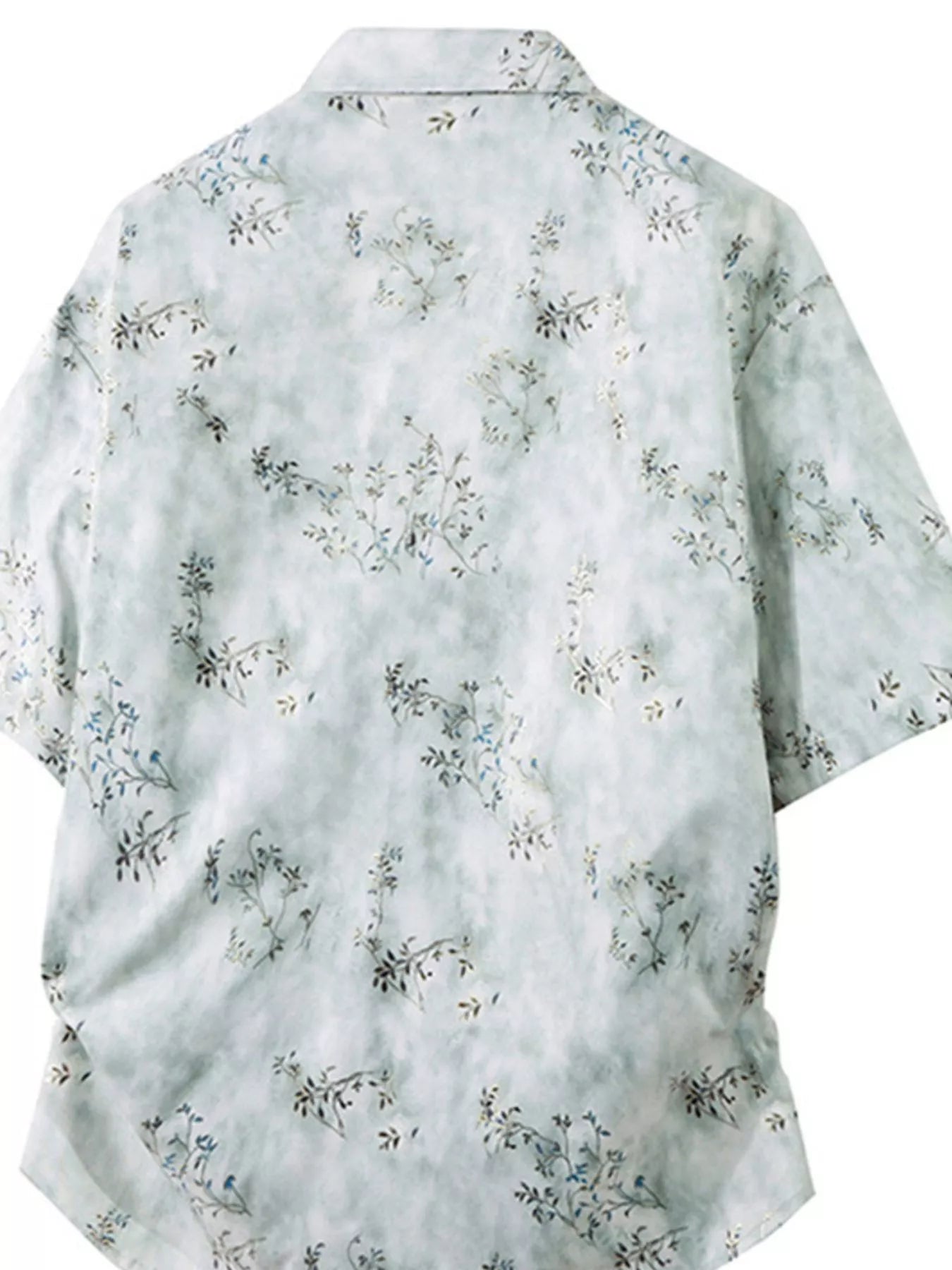 Men's Plus Size Tropical Print Short Sleeve Casual Shirt