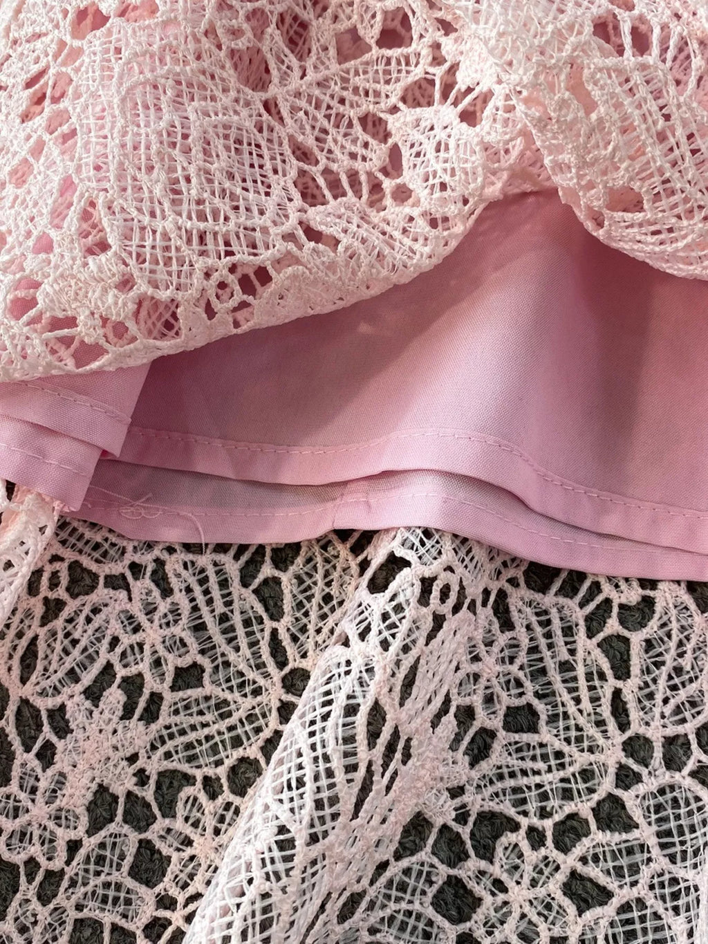Lace Button Up Top and Skirt Set
