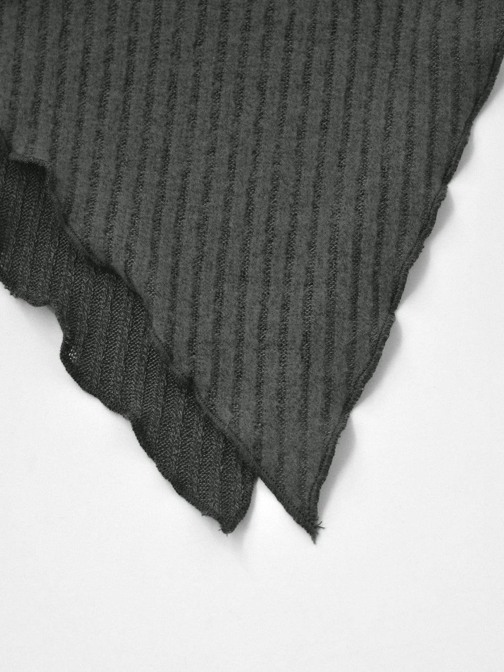 Asymmetrical One-Shoulder Ribbed Knit Top