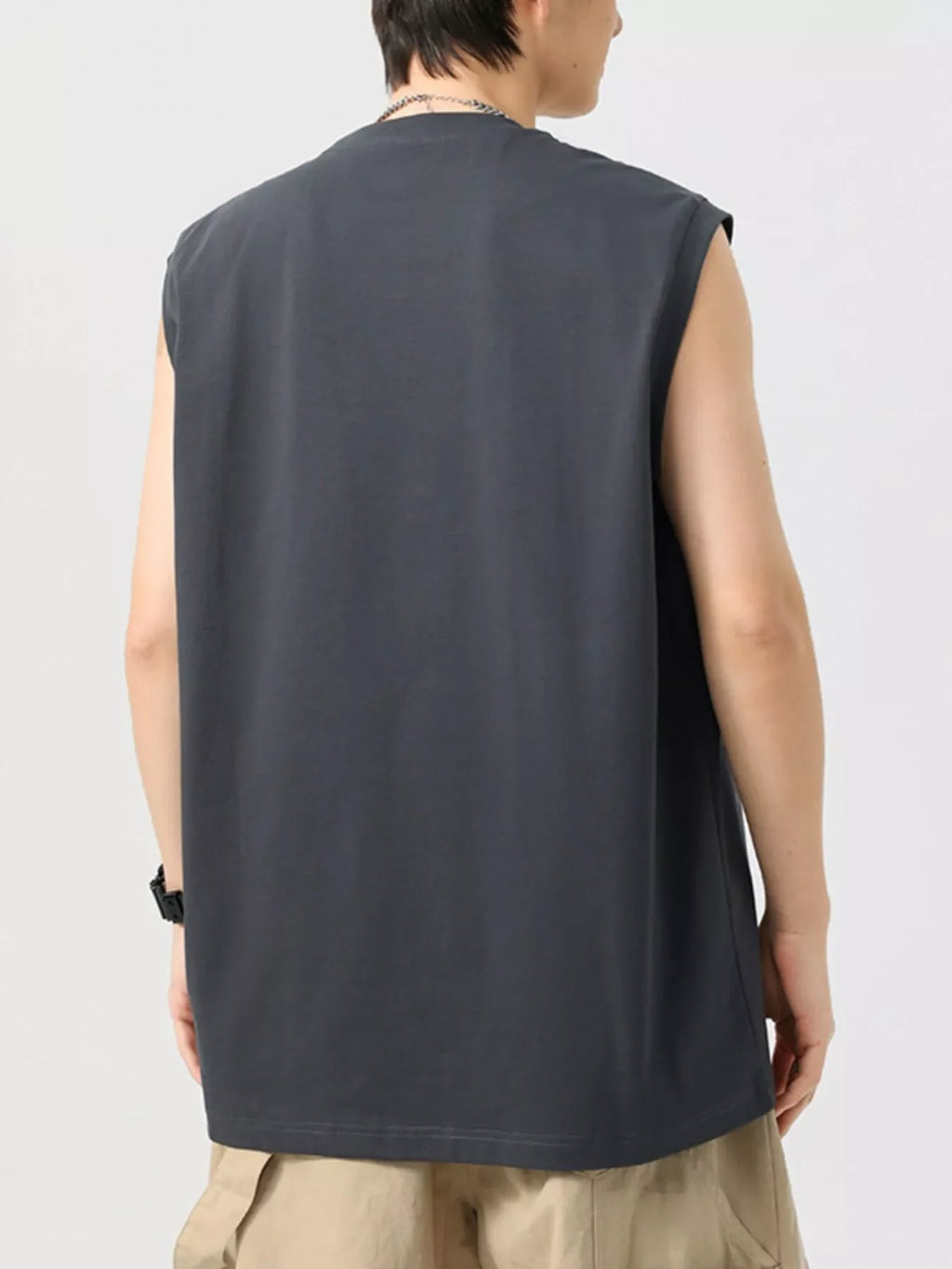 Men's Plus Size Round Neck Tank