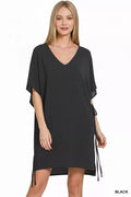 Zenana Woven Airflow Tie Side Cover Up