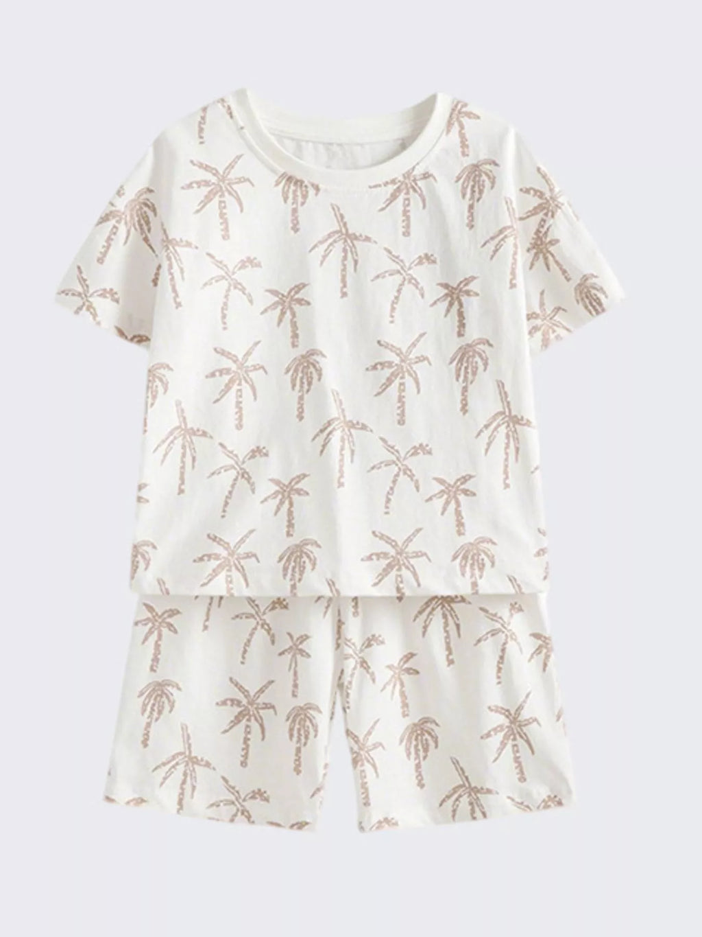 Children's Tropical Palm Print Outfit Set
